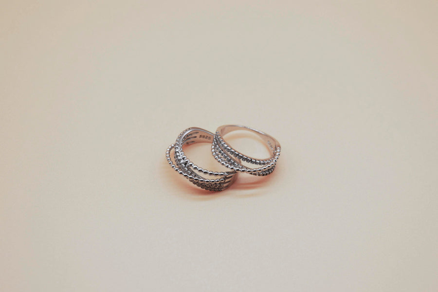 Crossover Silver Ring