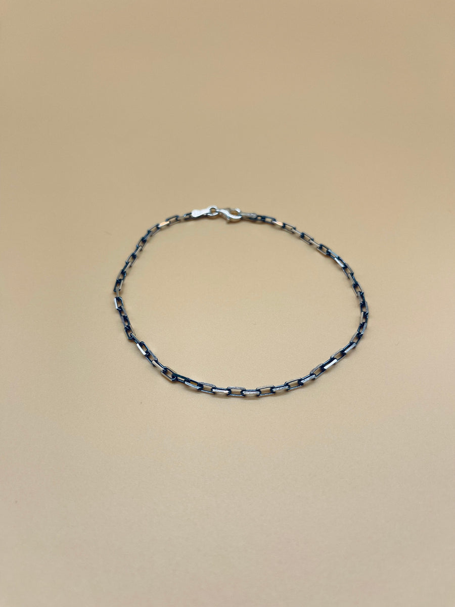 Greek Silver Chain Bracelet