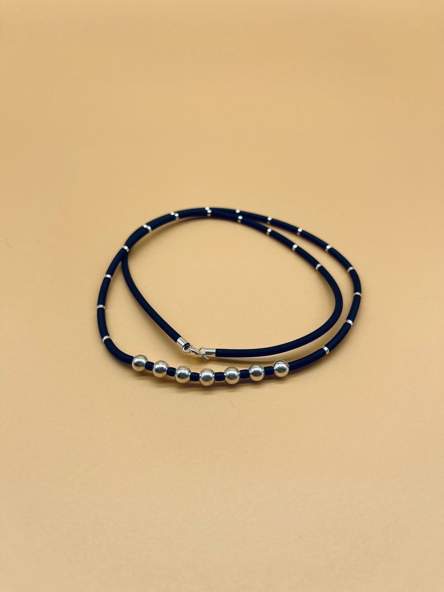 Black Rubber Bracelet / Necklace