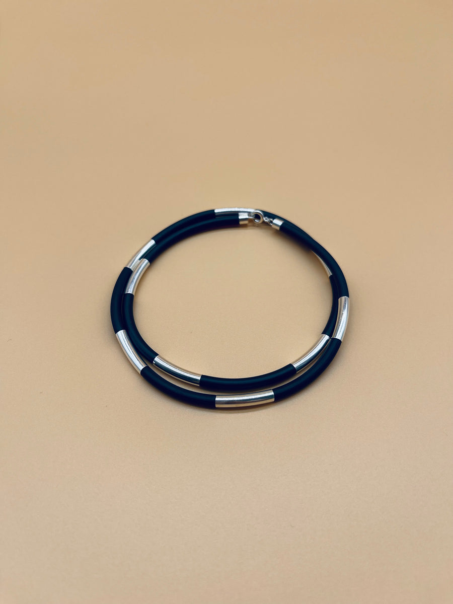 Black Rubber Bracelet / Necklace I